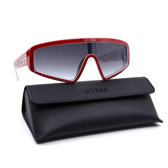 NEW GUESS GU7695-S/S 66B RED GREY LENS AUTHENTIC SUNGLASSES - Picture 1 of 11